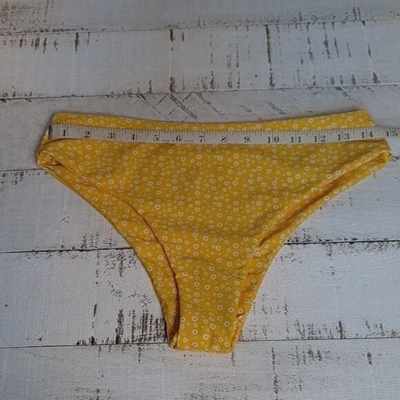 Unknown High Rise Bikini Bottom Yellow Medium - Picture 5 of 6